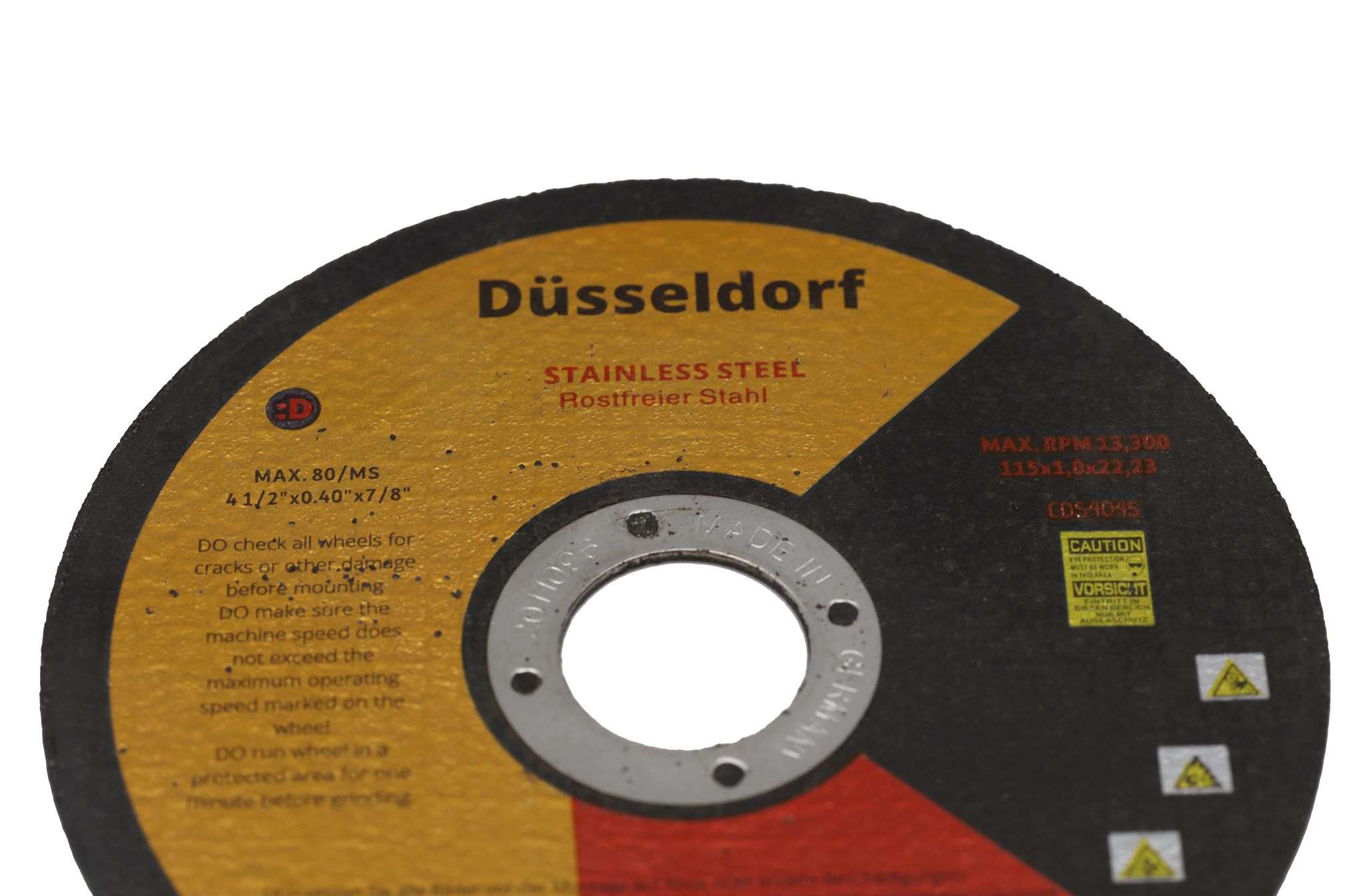 Buy CUTTING DISC 4.5"X1MM S.S. DUSSEDORF/PREMIUMFLEX Online | Hardware Tools | Qetaat.com